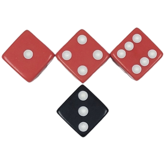 Risk The Lord of the Rings Trilogy Edition Replacement Dice 3 Red / 1 Black - Picture 2 of 2